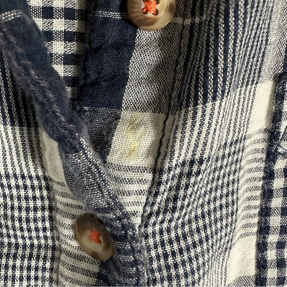 Pilcro x Anthropologie Boxy Boyfriend Plaid Gingham Button Down Sixe XS / S - Picture 4 of 10